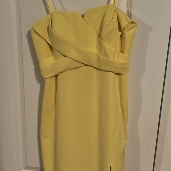 Aidan Mattox Notched Strapless Crepe dress, sz6., - Picture 3 of 3
